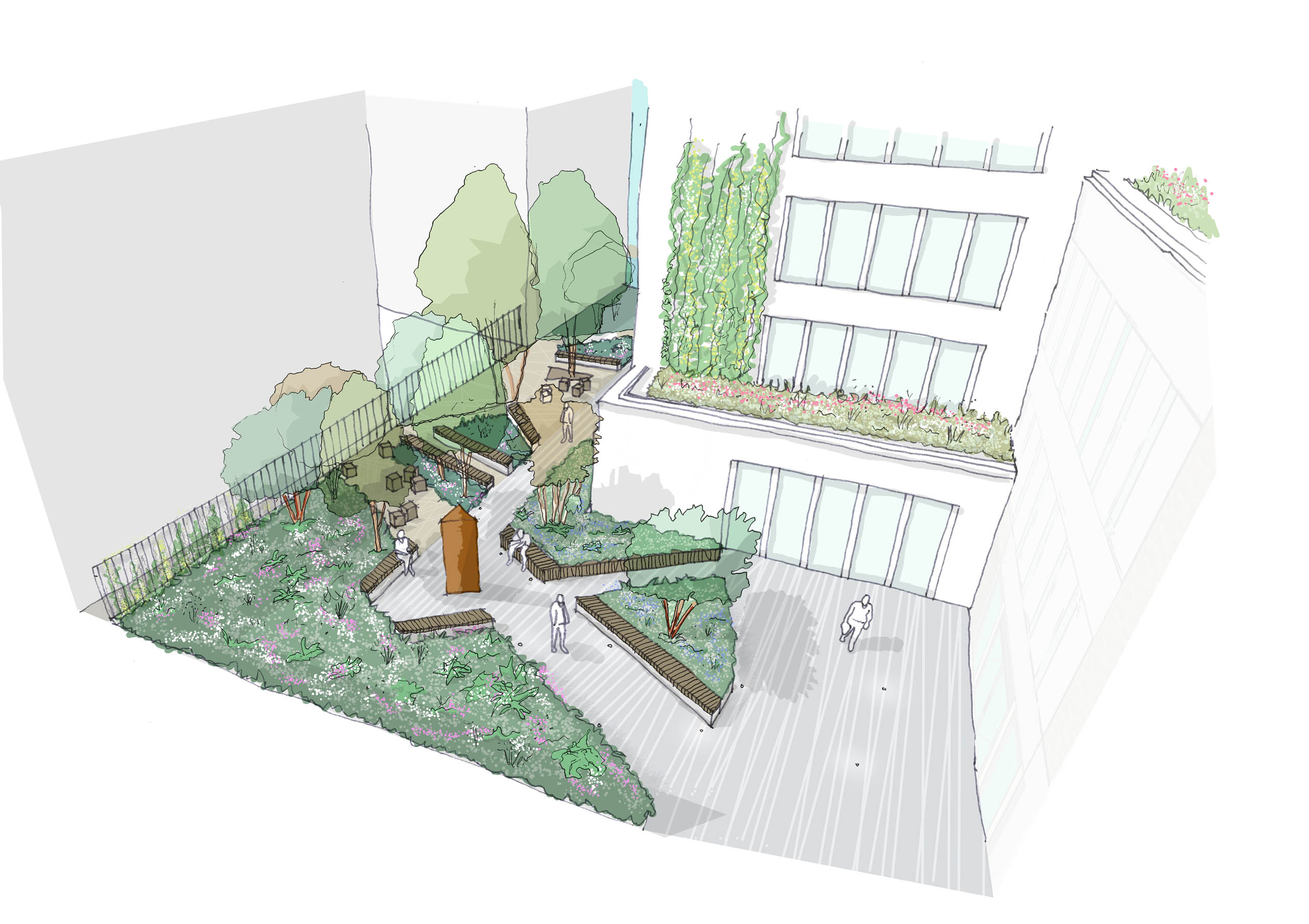 Landscape Architect design water garden plans for backyard  Stock Image   Everypixel
